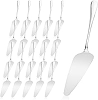 KEJJNYER 20 Pack Stainless Steel Cake Servers, 9 Inch Serrated Pie Spatulas for Clean Cuts on Desserts, Pies & Pizza