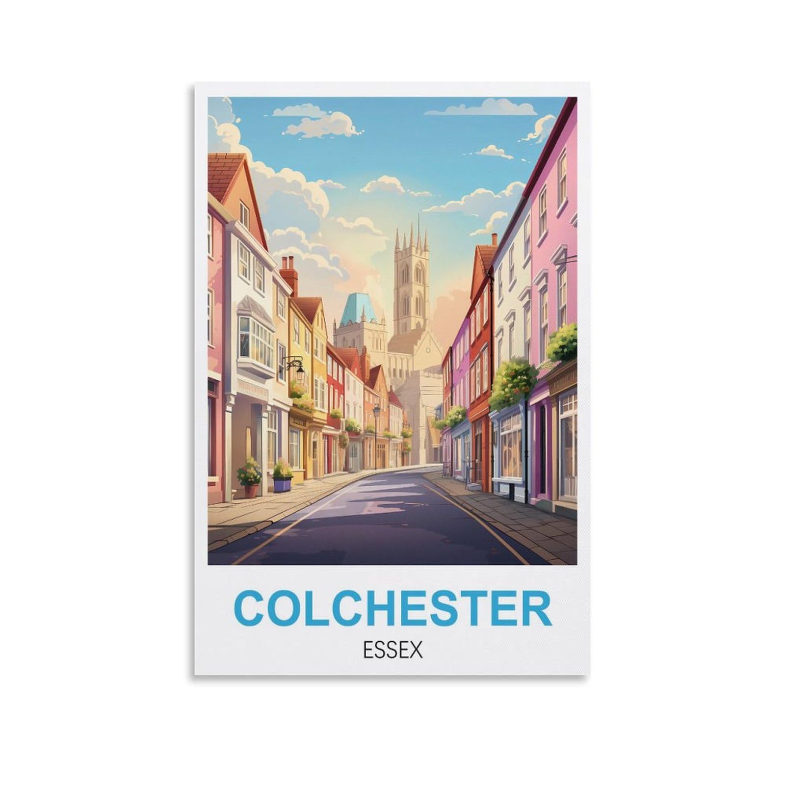 Lnhzgnjnh Unframe-Style Colchester Essex Vintage Travel Posters 20X30inch(50X75cm) Canvas Wall Art Wall Print Painting Decor Living Room Bedroom Decor