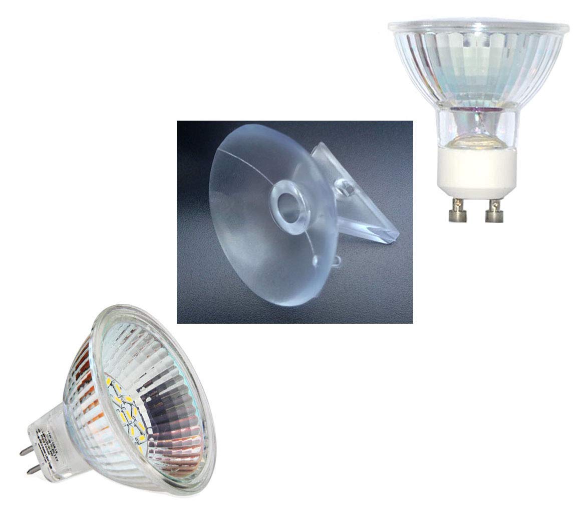 10 Pezzi Ventose Per Sostituzione Lampadine GU10 - Strumento Di Rimozione Per Soffitti Alti, In Plastica PVC, Diametro 35 Mm