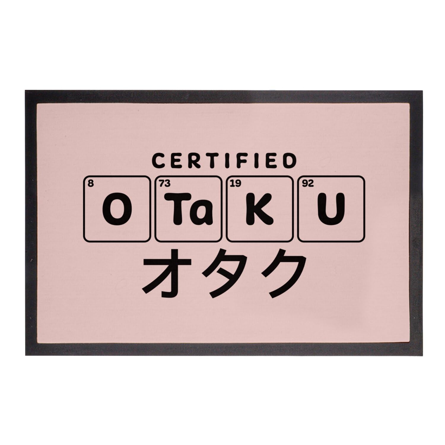 Paillasson Rose Otaku Manga en coco - Tapis d'entrée 75x50 cm pour fan de culture geek Asie