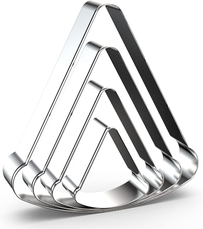 Pizza Slice Cookie Cutter Set Assorted Sizes - 5", 4", 3", 2" - 4 Piece Food Cookie Cutter - Stainless Steel