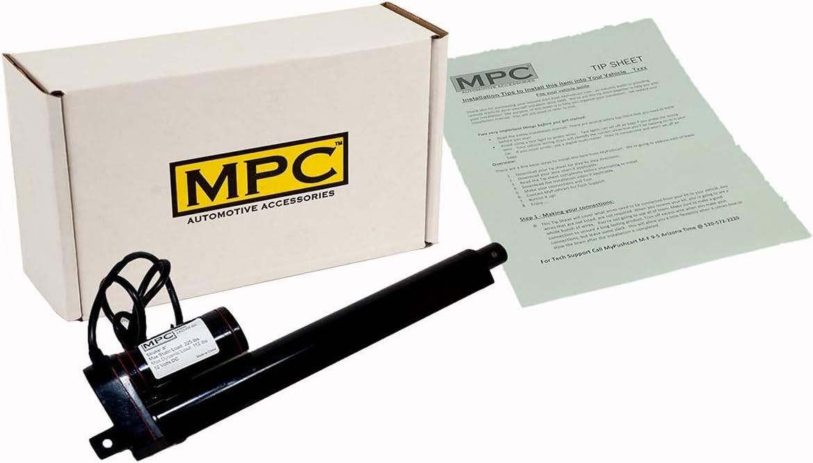MPC LAD Series - 12 Volt Linear Actuator w/8" Stroke with 225 lb Max Static Load