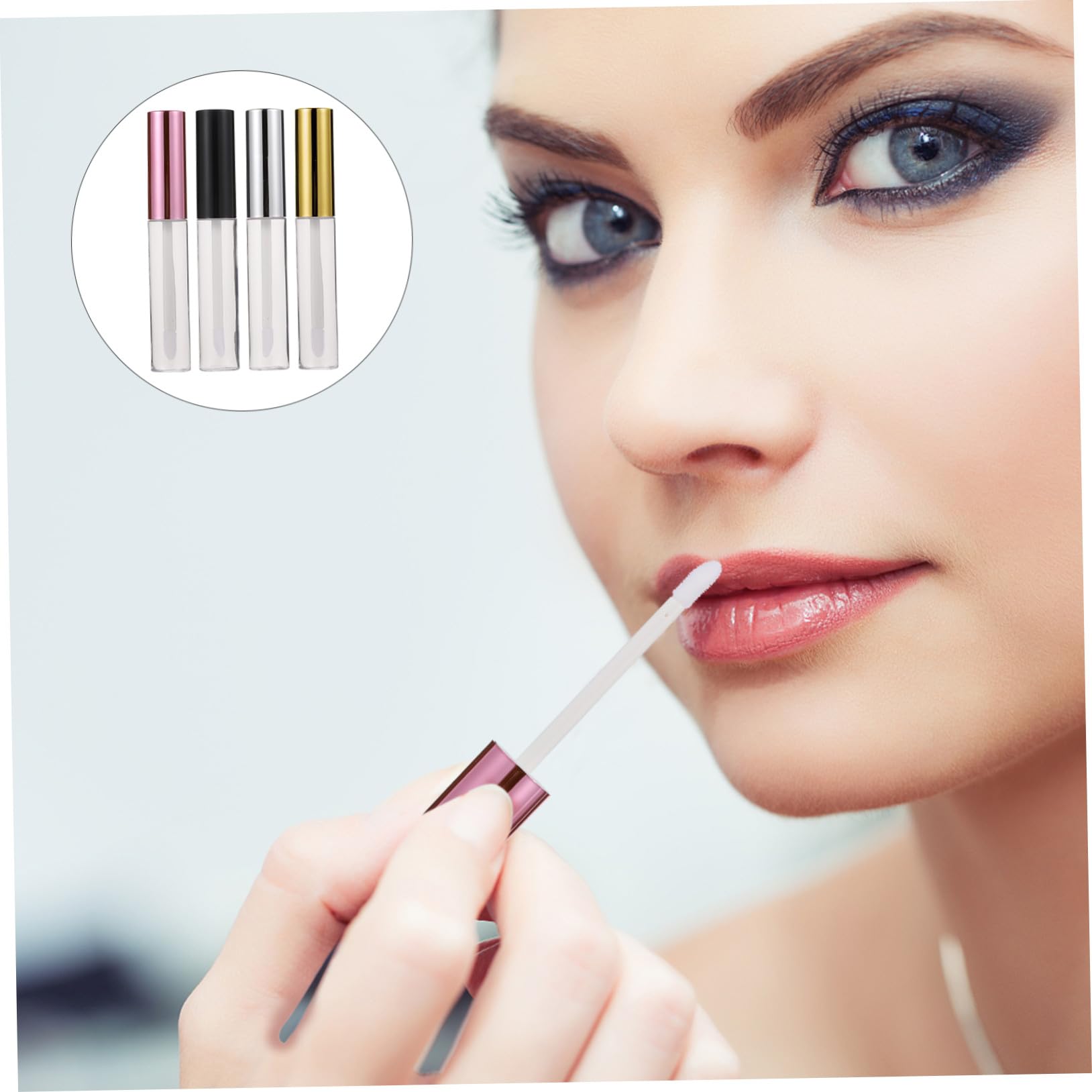 40 Stück Durchsichtige Lipgloss Tuben mit 10ml Fassungsvermögen und Integriertem Pinselkopf aus Abs für Reise und Wiederverwendung
