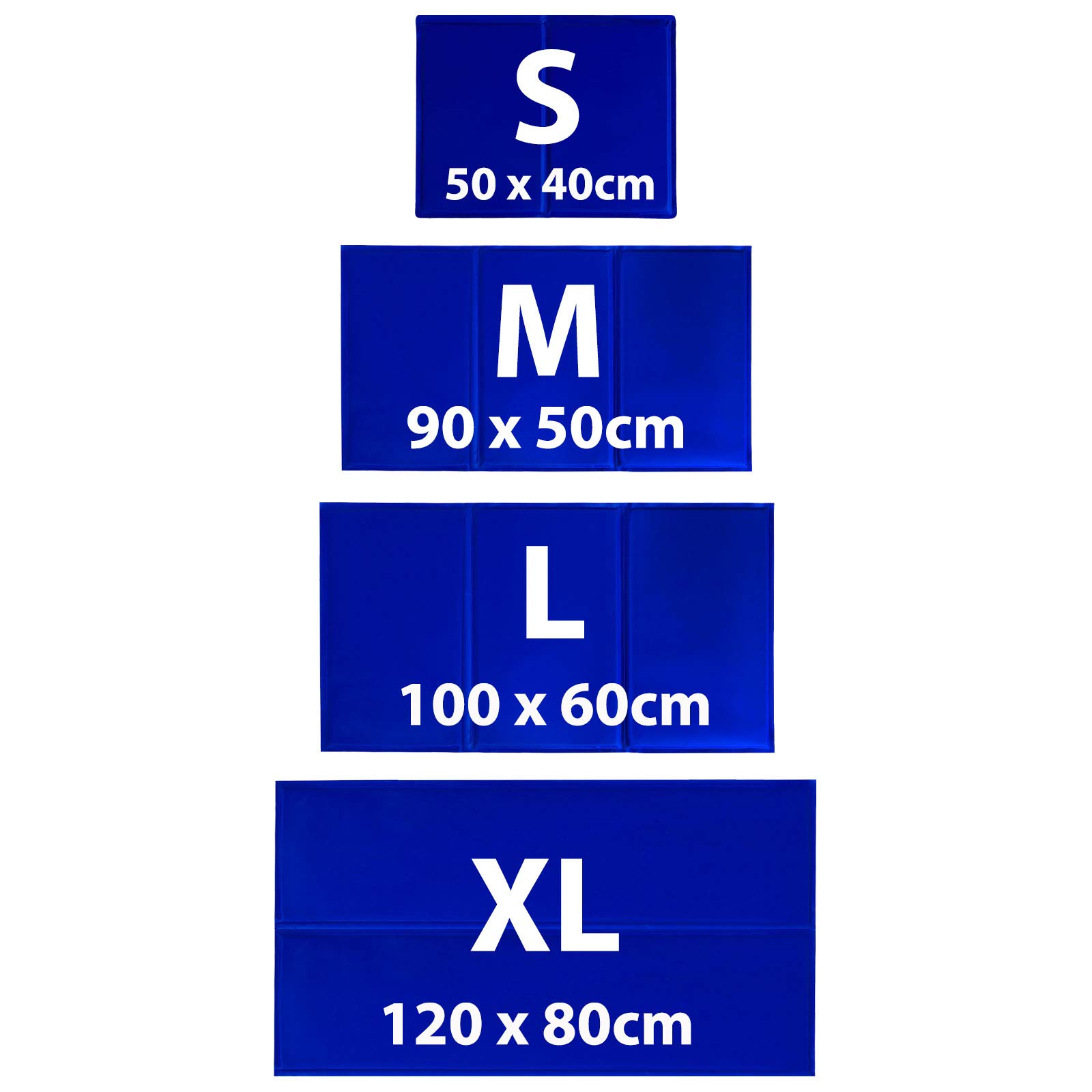 Lionto Tappetino refrigerante per Animali Domestici 120x80 cm Blu XL
