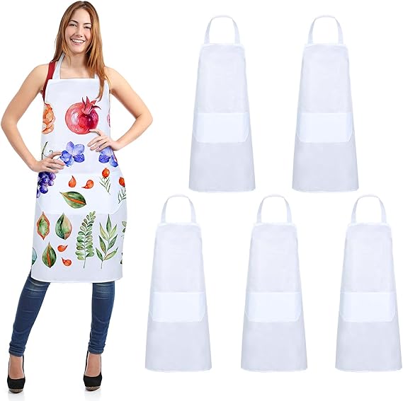 SATINIOR Sublimation Bib Apron Blank Kitchen Aprons with