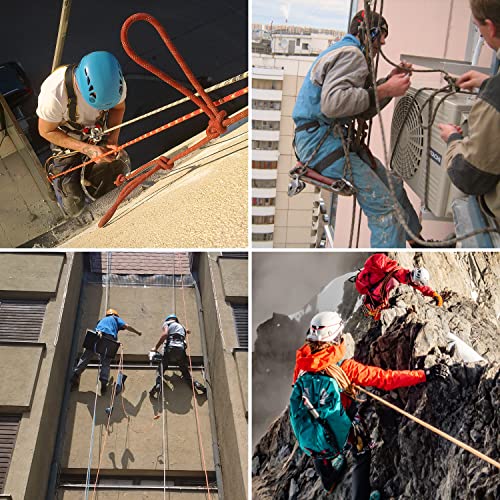 Lz.mzxu Climbing Rope, 12 Mm Static Climbing Rope, 32Ft(10M) 65Ft(20M) 100Ft(30M) 164Ft(50M) Outdoor Rock Climbing Rope, Escape Rope, Rappelling Rope, Fire Rescue Parachute Rope(Orange, 32Ft) #TOP4