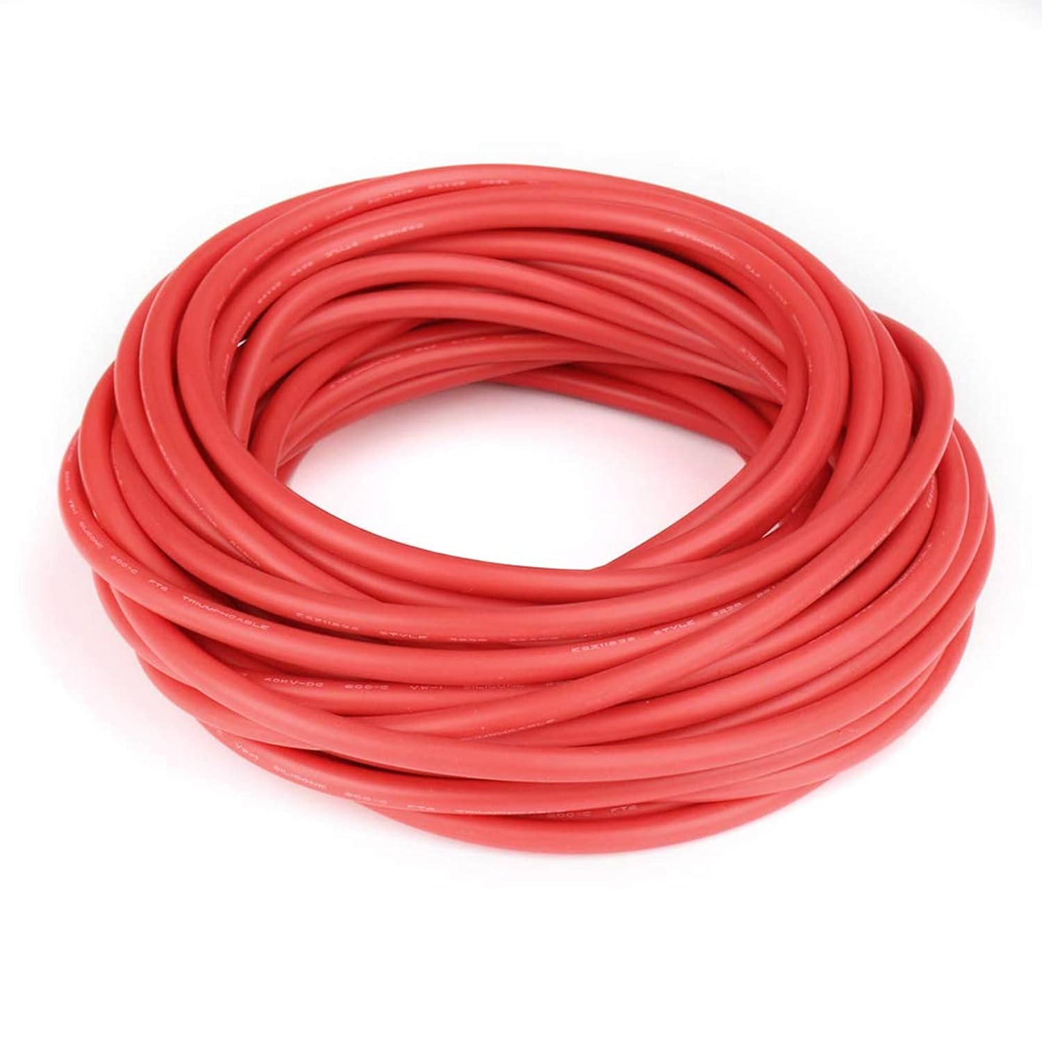 Electric Copper Core Flexible Silicone Wire Cable Red 10M 32.8Ft (14AWG 30KV)