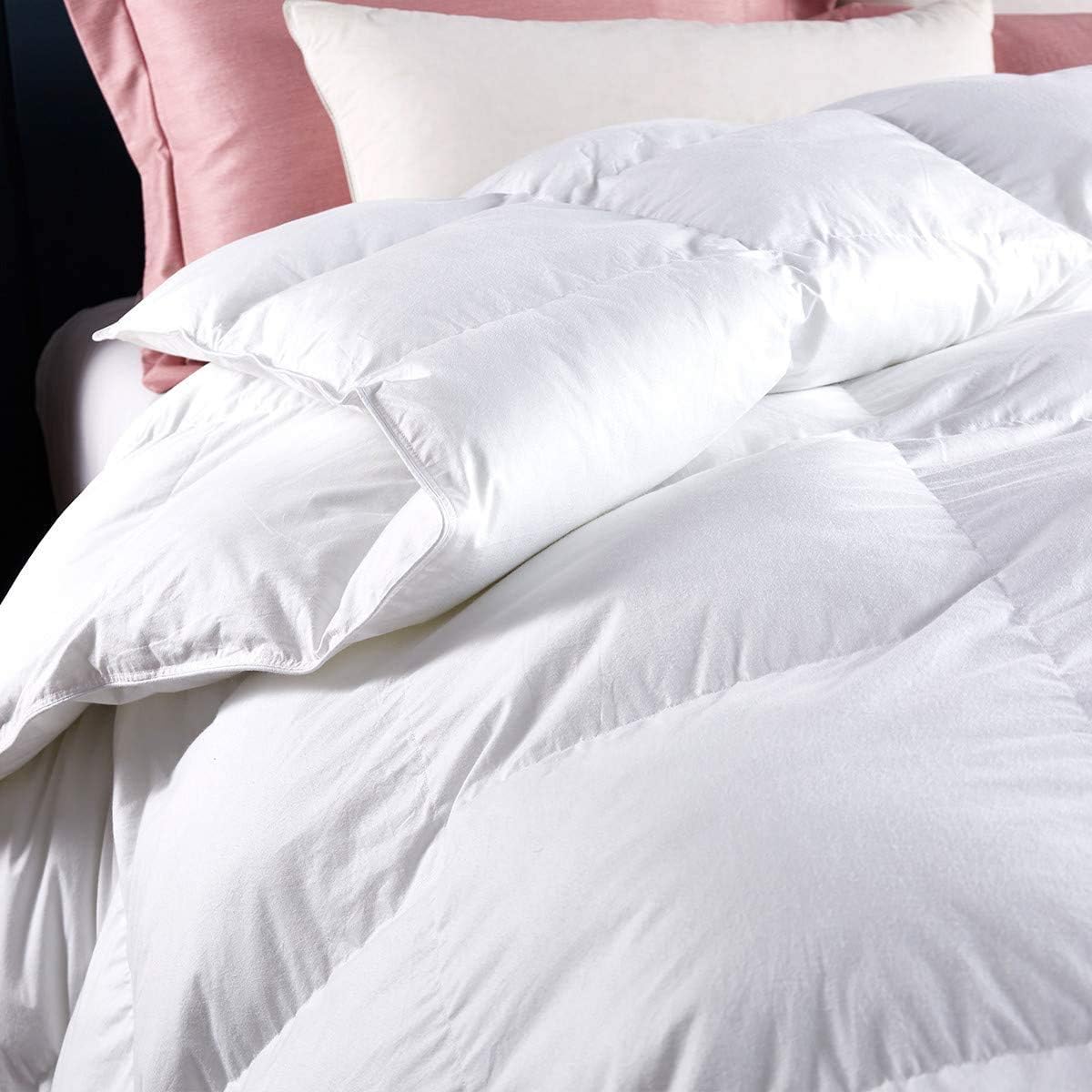 XCW 5% Bamboo Fiber Blend Comforter,Ultra Soft Brushed Microfiber， Quilt with Corner Tab for All Season Hypoallergenic Plush Microfiber Comforter Duvet Insert- Queen 90 by 90 Inch : Home & Kitchen