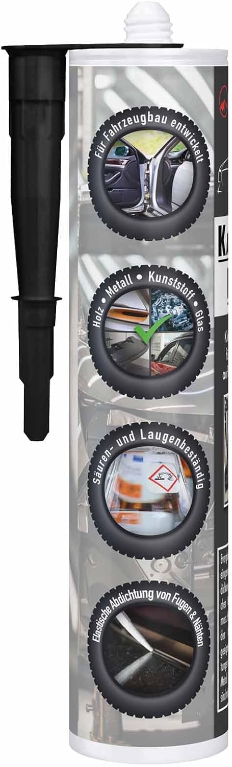 Karosseriekleber 1K MS Montagekleber UV-beständig schwarz Kartusche MS-Polymer Kraftkleber extra stark elastischer Kleb-und Dichtstoff Fahrzeugbau Van Wohnmobil (6)
