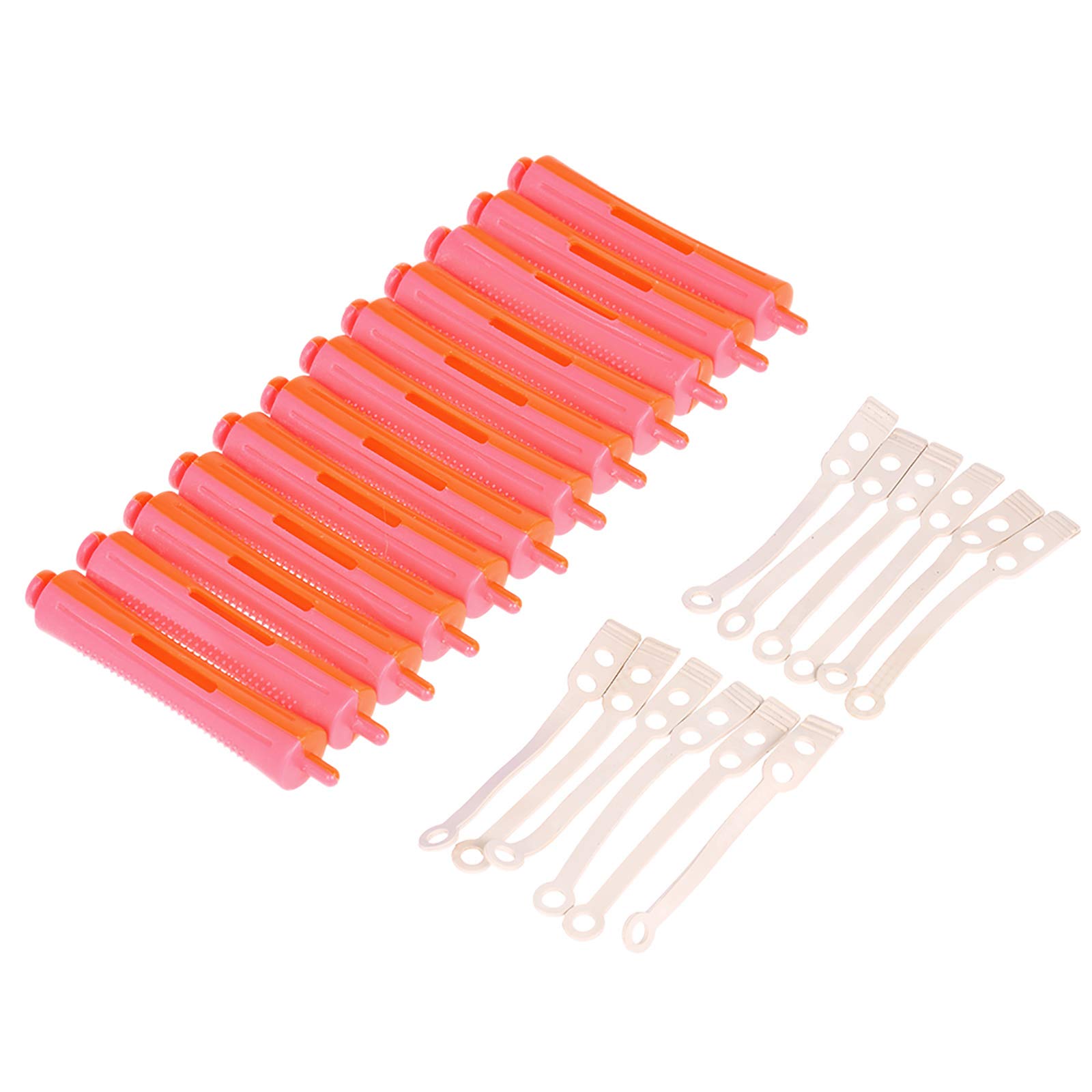 12 Pieces Salon Cold Wave Rods Hair Roller With Rubber Band Curling Curler Perms Hairdressing Styling Tool for Girls Women Hair DIY