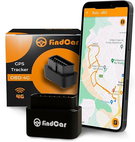 OBD GPS Tracker 4G for Car, Motorcycle and Truck with Built-in SIM, Plug-and-Play Connection, Vehicle Tracking with App, Anti-Theft System, Speed