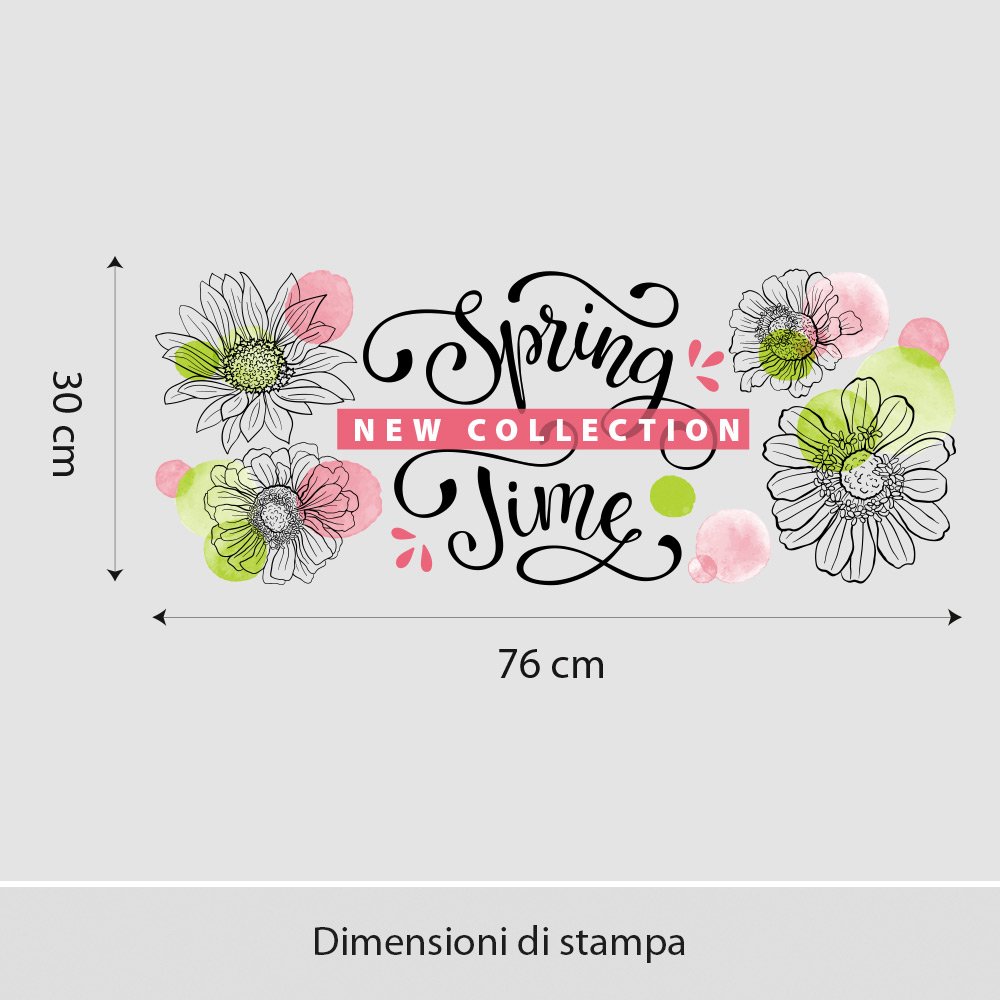 wall art UVNC0004 Wall Stickers for Vetrofania New Summer Collection, New Spring Time Collection, Measures 76x36 cm - Image 2