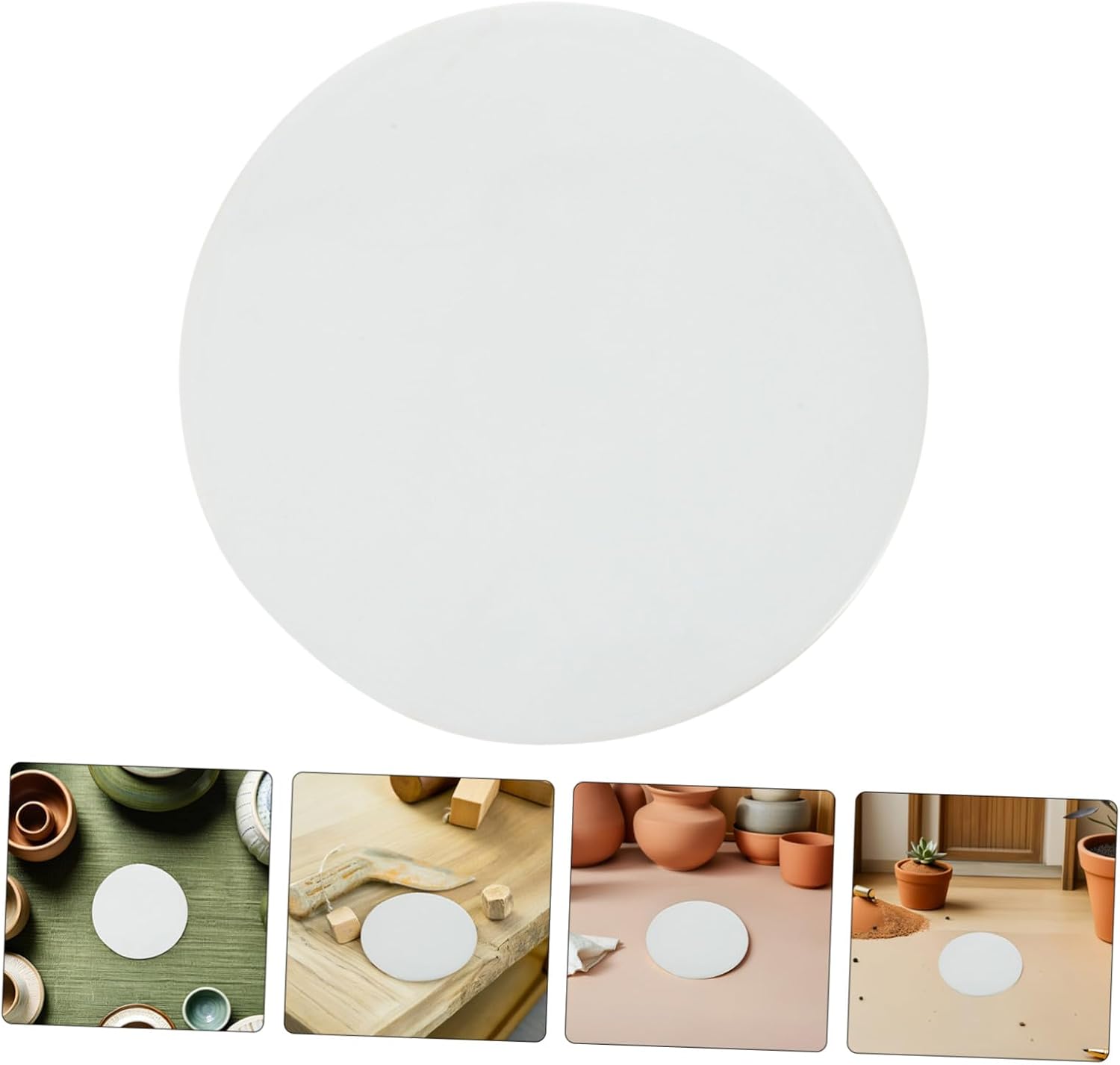 Plaster Pottery Bat Board Ceramic Drying Slab 26cm Round White