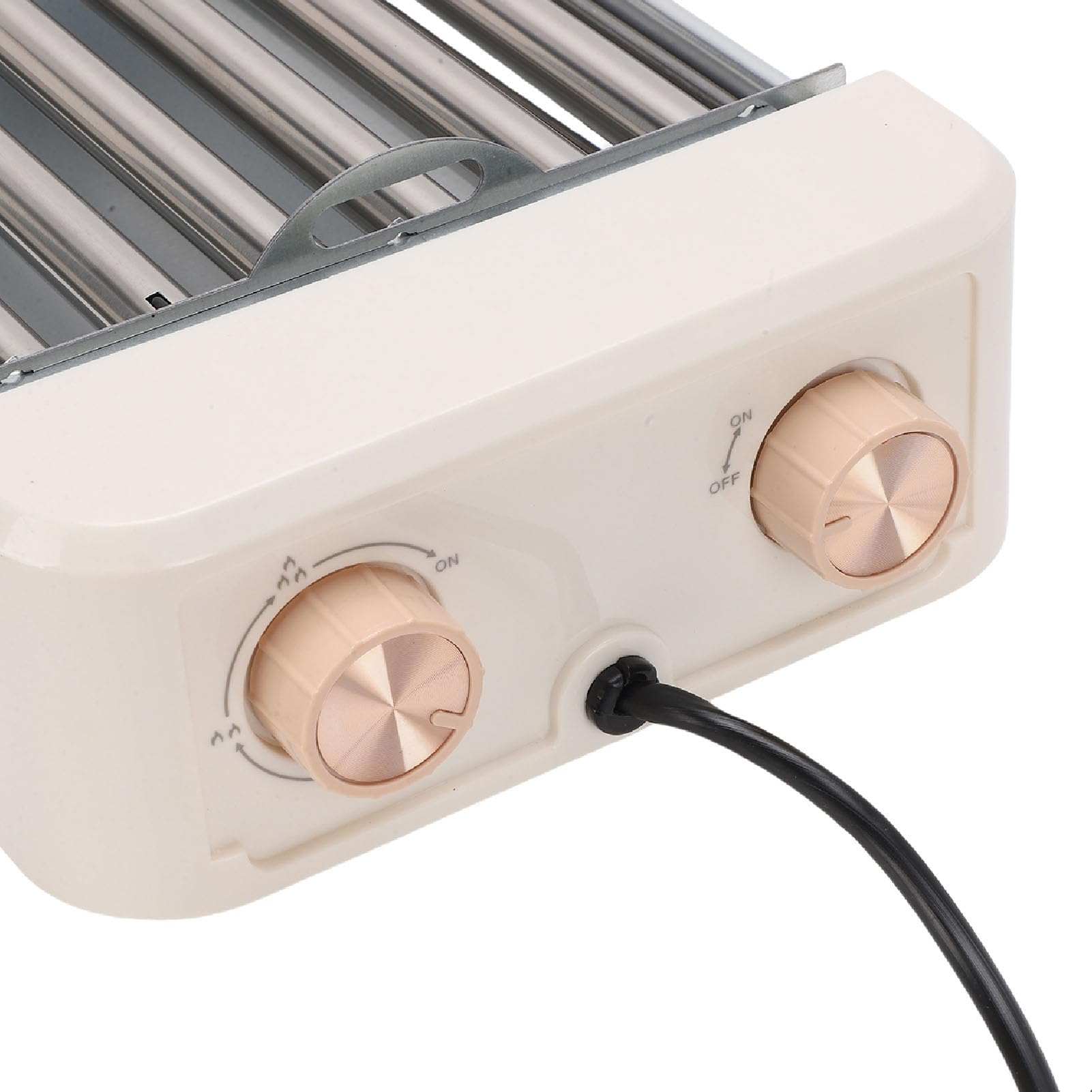Dpofirs W Pełni Automatyczny Elektryczny Wałek do Hot Dogów 6-rurowy Grill do Kiełbasek Maszyna Oszczędzająca Miejsce Wielkość Rodziny na Przyjęcia dla Dzieci