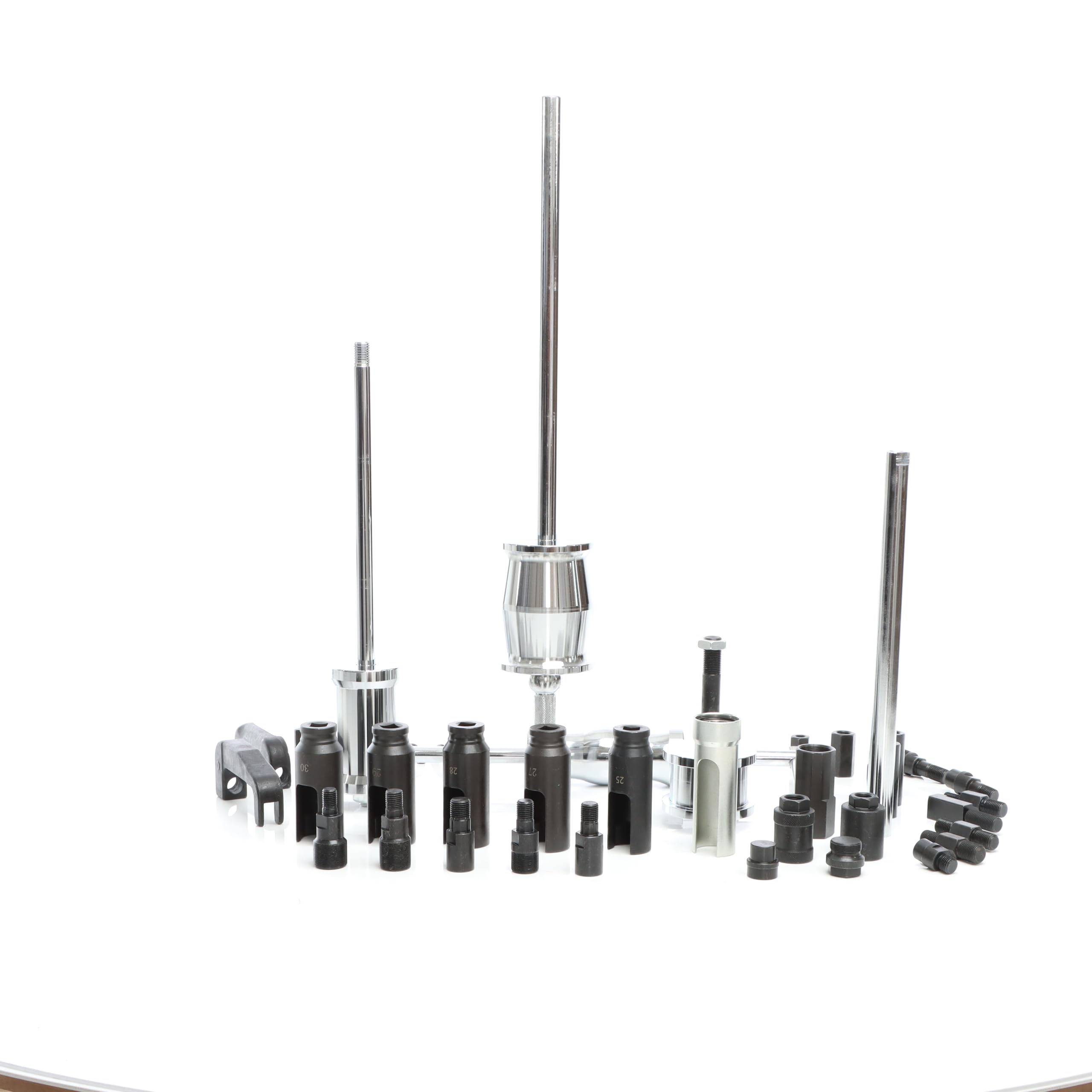 WilTec Coffret de 40 pcs. d’extracteurs d’injecteur CDI - avec 3 Marteau à Coulisse & Adaptateurs - Garage Dépannage - Outillage arrache-injecteurs Démontage Comptabilité Large
