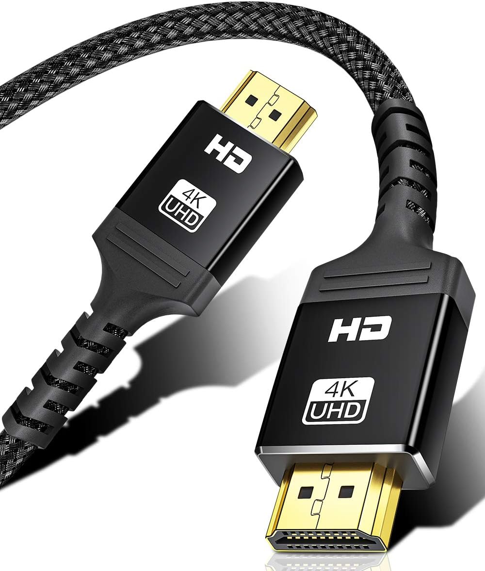 4K HDMI Cable 6.6 ft, ALLEASA High Speed Braided 18Gbps HDMI 2.0 Cable, Supports Ethernet 3D and Audio Return, UHD, HDR, 1080p, 2160pï¼Å’60Hz for Fire TV, HDTV, Xbox,PS5, PS3, PS4, PC, Projector(Bl