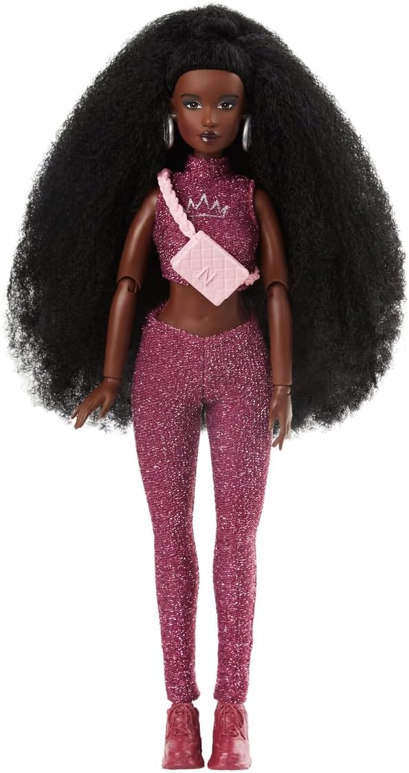 Far Out Toys Liya 3 Naturalistas Sunday Brunch Fashion Doll Set with Authentic Natural Hair Articulated Doll 11.5 Inch Poseable for Girls Ages 3+