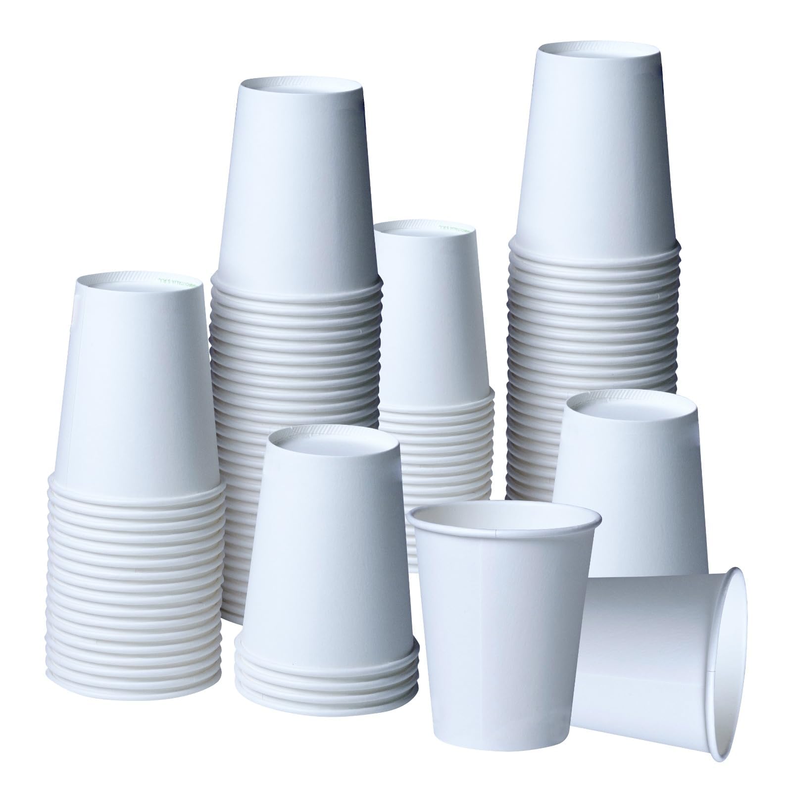 DETERMONDO Bicchieri Carta Bianchi Monouso Grandi 250 ml Usa e Getta, Termici Ideali Per Acqua, Caffè, Cappuccino, Tisane e Bevande Calde Compostabili e Riciclabili 1000 pz