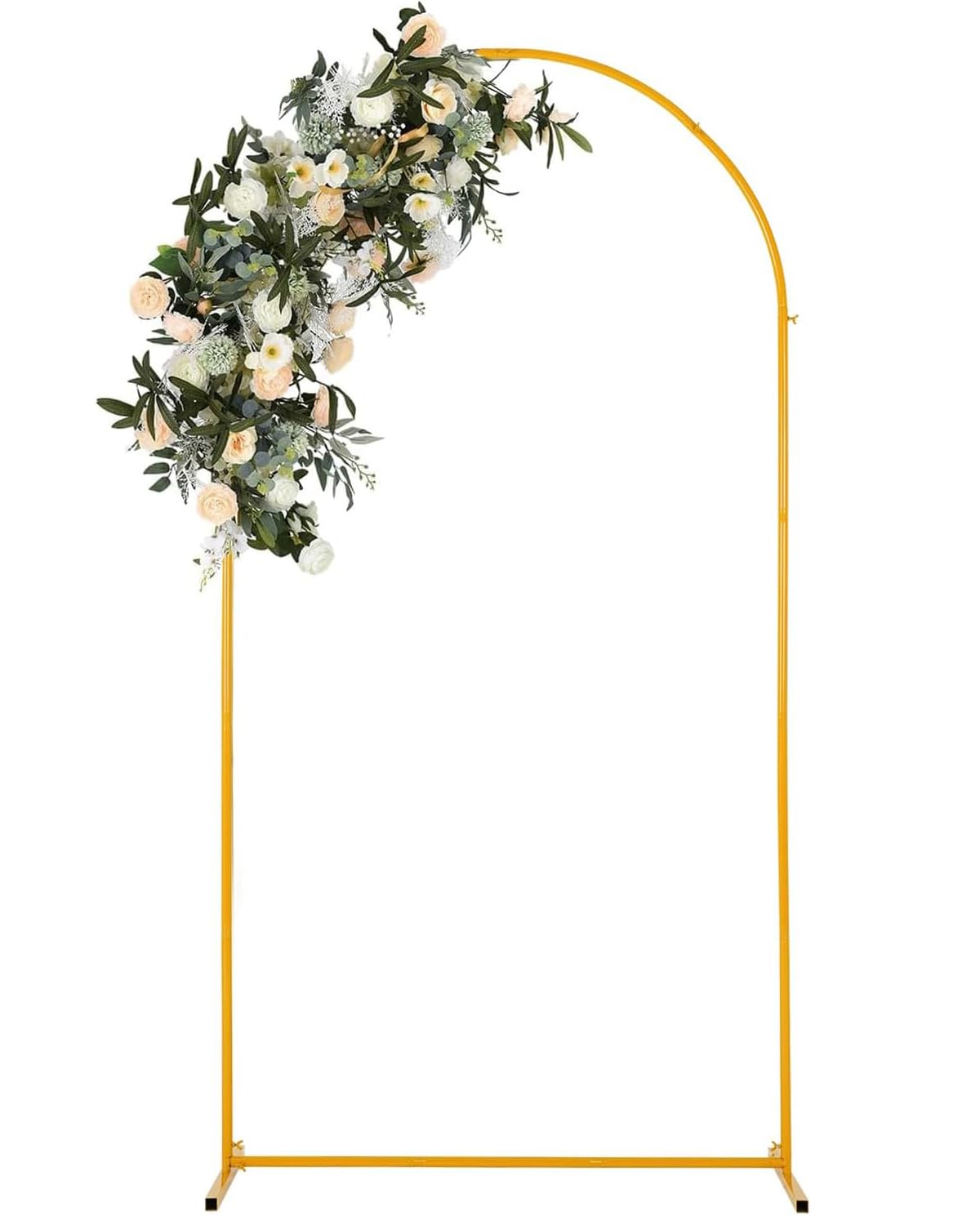 VINCIGANT 6.6FT Wedding Arch Backdrop Stand, Metal Balloon Arch Stand for Ceremony, Birthday Party, Baby Shower, Anniversary Background Decoration (NOT Include a Cover)