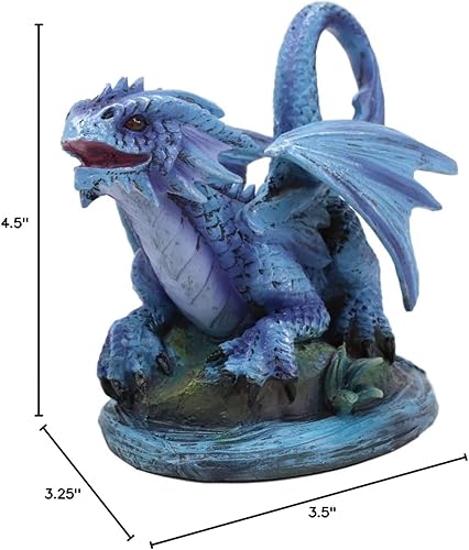 Miniatura 7 de Ebros Aqua Elemental Pearl Water Dragon Estatua coleccionable Mítica Fantasía Edad de Dragones Behemoth of the Sea Figurine por Anne Stokes (Baby