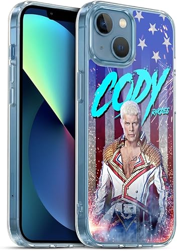 Miniatura 80 de Head Case Designs Funda de gel suave con licencia oficial de la WWE American Nightmare Flag Cody Rhodes Graphics compatible con Apple iPhone 7