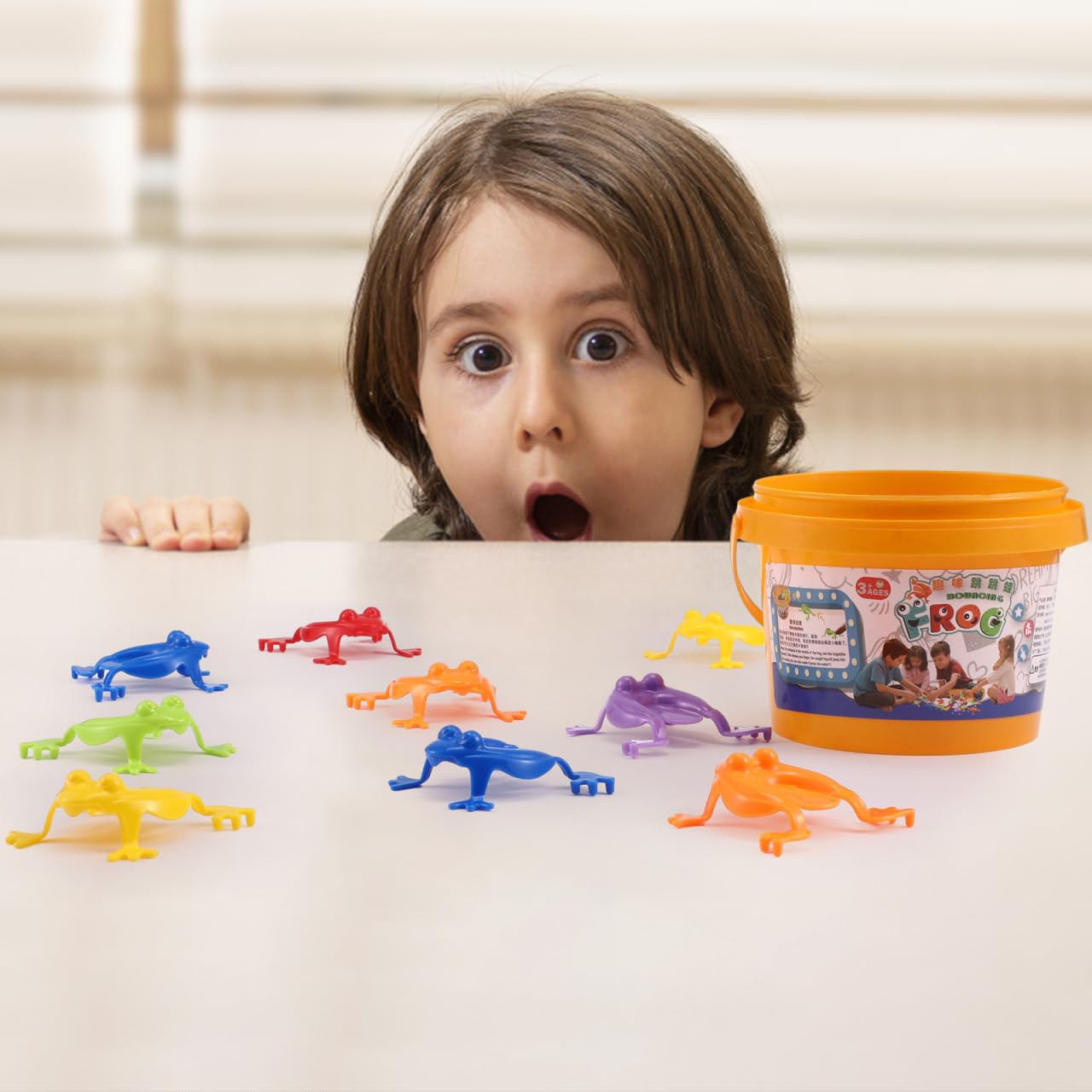 jojofuny Lot de 24 Jouets à Sauter Grenouille pour Tout-Petits garçons en Plein air garçon Jouets de Bain pour Tout-Petits Jouets éducatifs pour Enfants Jouets d'extérieur pour Enfants Mini Animal