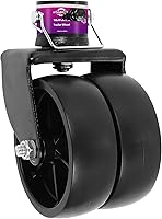 Vista 4 de Rueda giratoria de 6 pulgadas para remolque de doble rueda, capacidad de 2000 libras, rueda de enganche de barco resistente con pasador de bloqueo