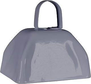 Metal Cowbells with Handles 3 inch Novelty Noise Maker - 12 Pack (Silver)
