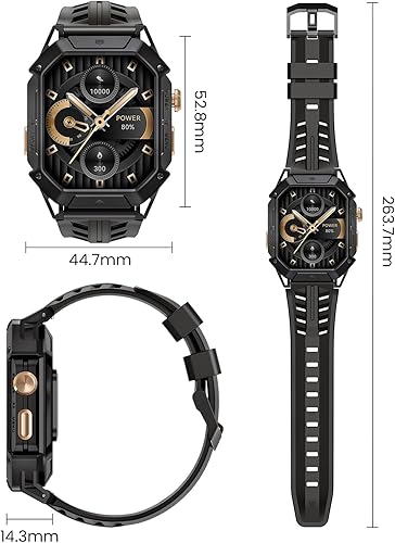 Miniatura 9 de HAYLOU Reloj inteligente militar para hombre, pantalla AMOLED HD de 2.13 pulgadas, reloj deportivo al aire libre con llamada Bluetooth