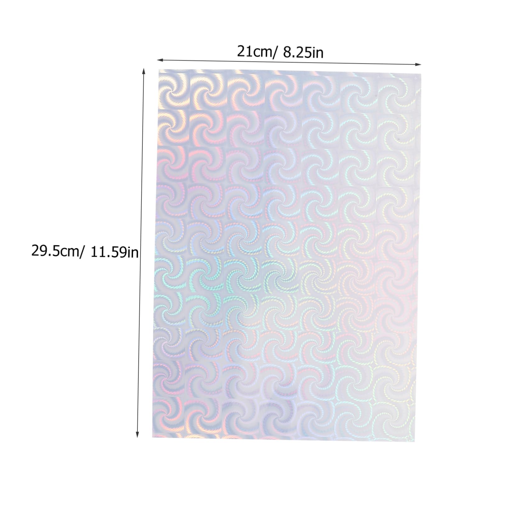 TEHAUX 30 Selbstklebende Aufkleberbögen A4 Glänzend Holografisch Reißfest Stark Haftend für Tintenstrahldrucker Büro und Unternehmen