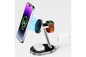KIMNIX 3 in 1 Mag-Safe Wireless Charger for iPhone, Apple Watch, and Airpods