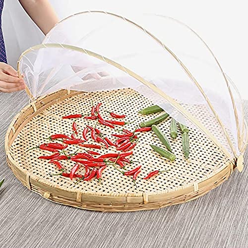 B/M Barraca de alimentos de malha para cobertura de alimentos, cesto de servir alimentos, tecido à p