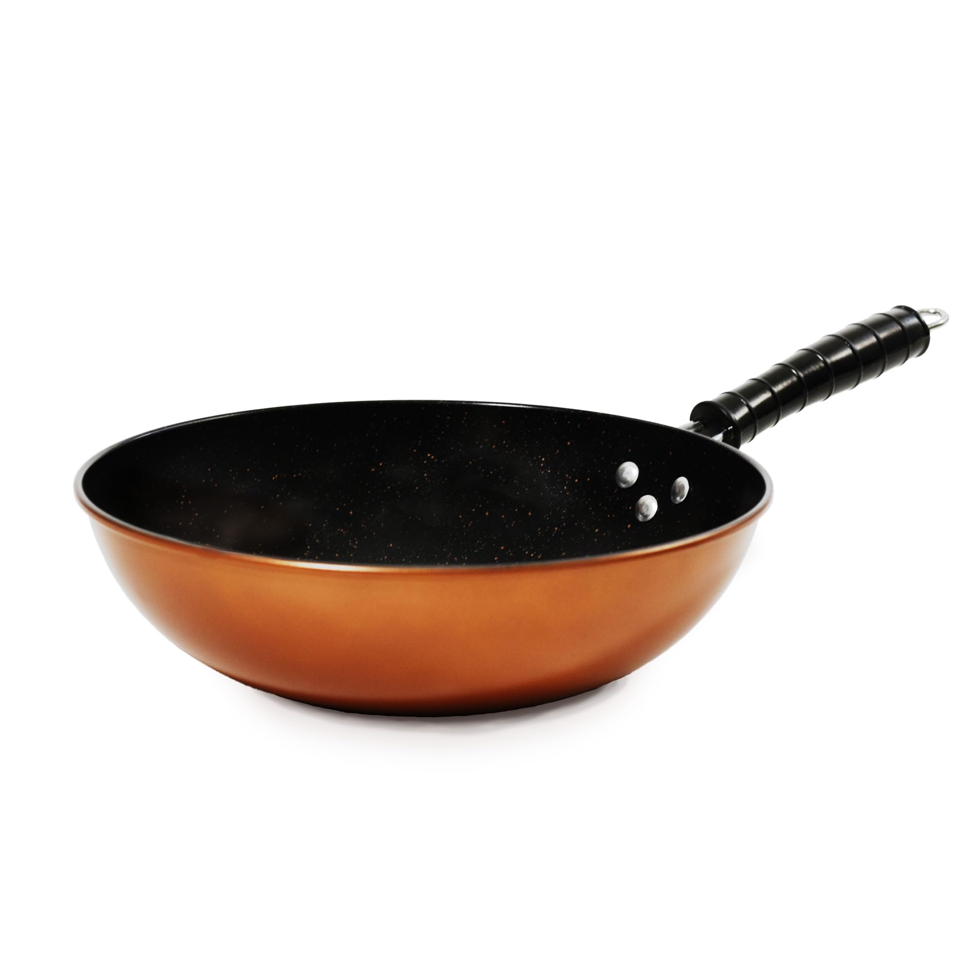 Carter & Clay 30cm Copper Finish Non Stick Wok (Single Handle)