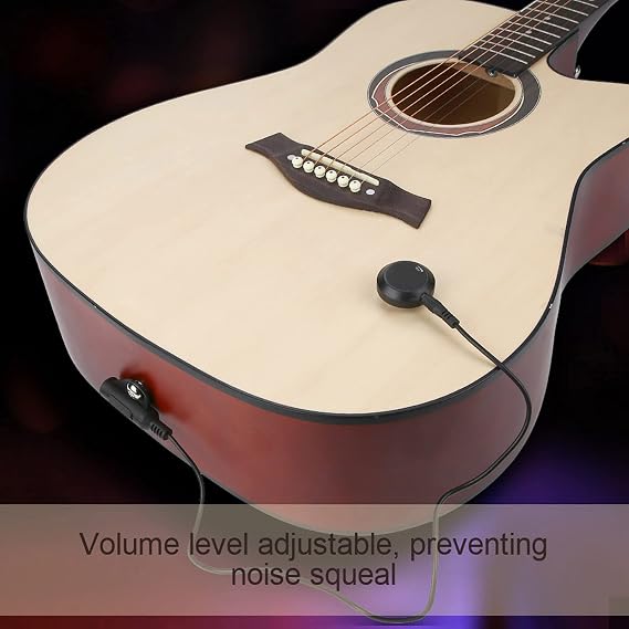 Guitar Pickup Mini Piezo Contact Microphone for Acoustic Guitar for Musician Songwriter Live and Studio