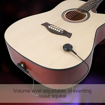 Guitar Pickup Mini Piezo Contact Microphone for Acoustic Guitar for Musician Songwriter Live and Studio