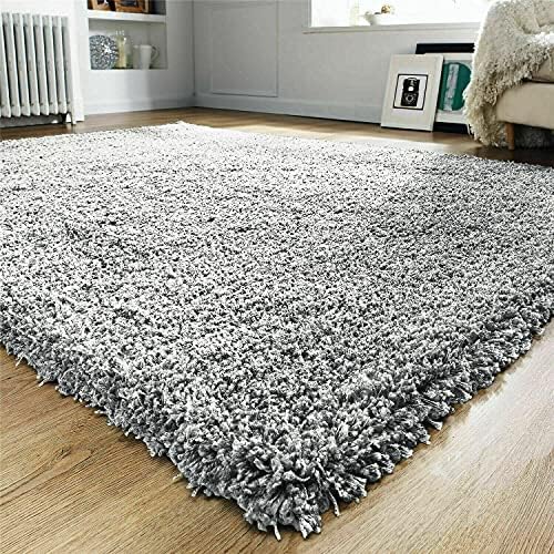 PRIME PLUS EXTRA THICK HEAVY 5CM PILE SOFT SHAGGY RUGS MODERN AREA RUGS BEDROOM HALL RUGS (Dark Grey, 160 x 230)