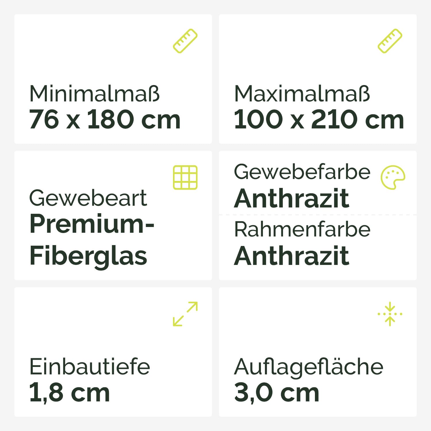 Nematek Insektenschutz Tür Teleskoprahmen - schmale Fliegengitter Tür mit Rahmen für Balkon & Terrasse - teleskopierbare Fliegengitter Tür - Montage erfolgt ohne Zusägen (Anthrazit, 100 x 210 cm)