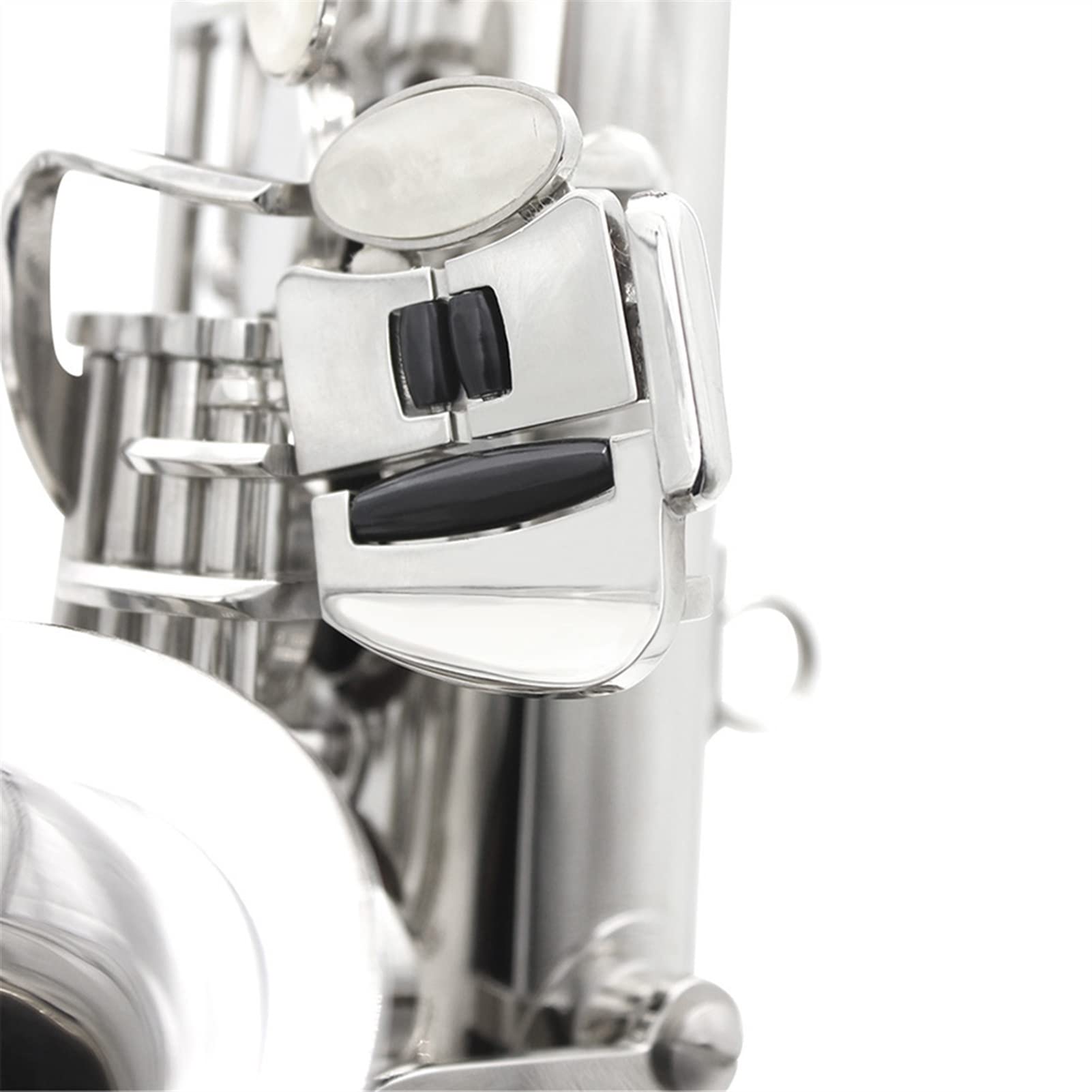 Sax Principianti Kit Sax Contralto in MIB Ottone Placcato Argento Strumento a fiato Professionale Mi Sax Piatto con Cinturino in Custodia Strumento Musicale Strumento a fiato