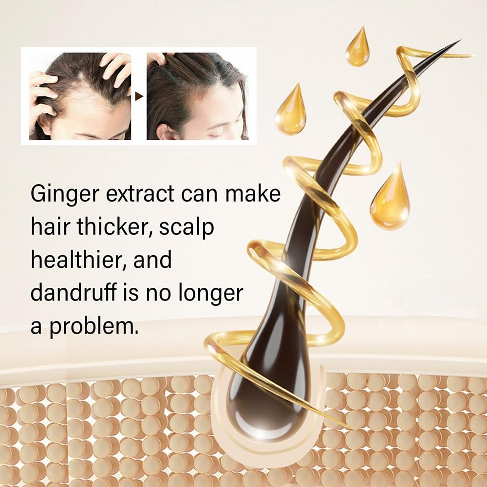 Custodia for shampoo for capelli alle erbe Polygonum allo zenzero, lavaggio nutriente delicato alla radice for capelli lisci e luminosi