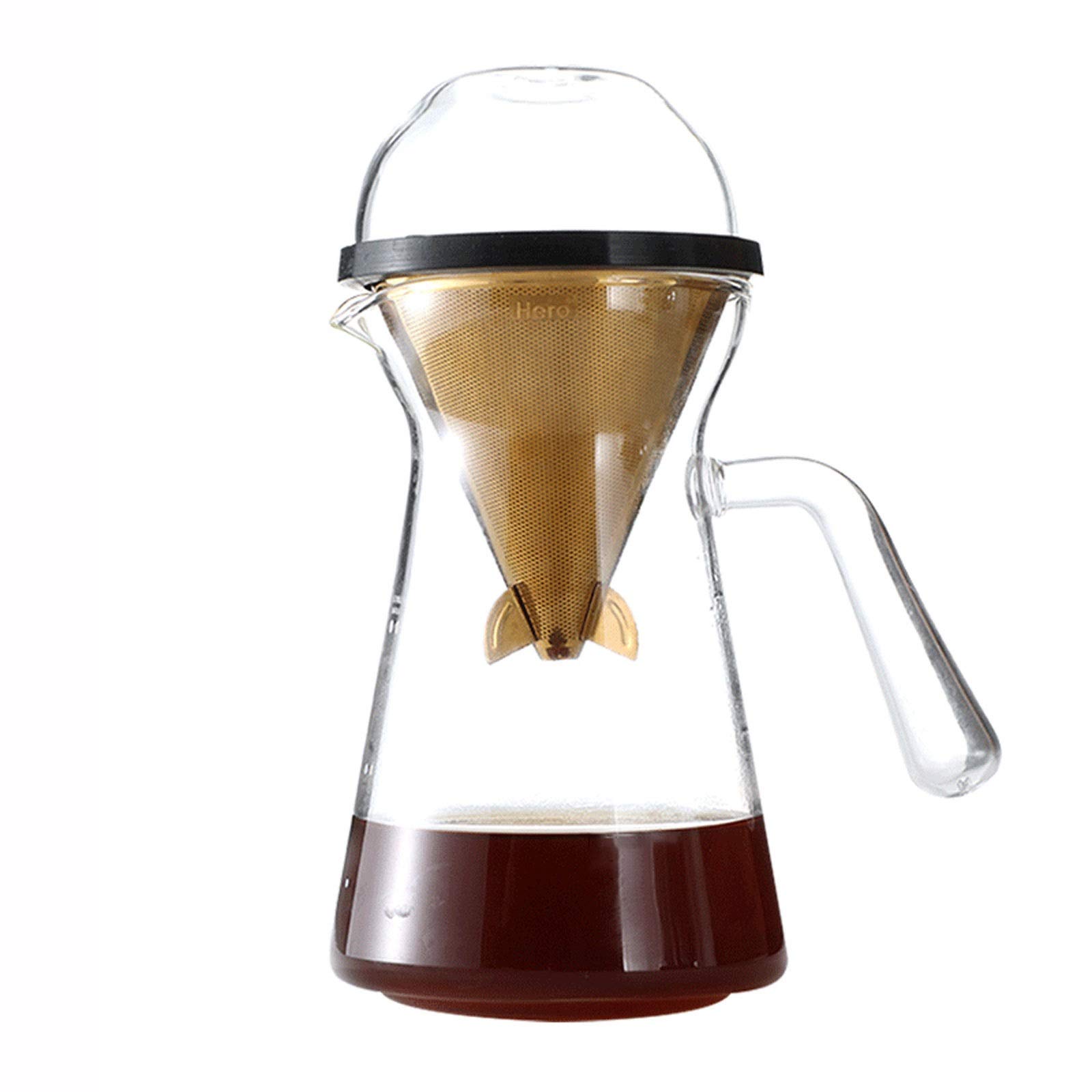 Dzbanek do kawy ręcznie używany zestaw garnków do kawy, filiżanka filtrująca, garnek do kawy, dzbanek ze stali nierdzewnej, 360 ml, zaparzacz do kawy (kolor: biały)