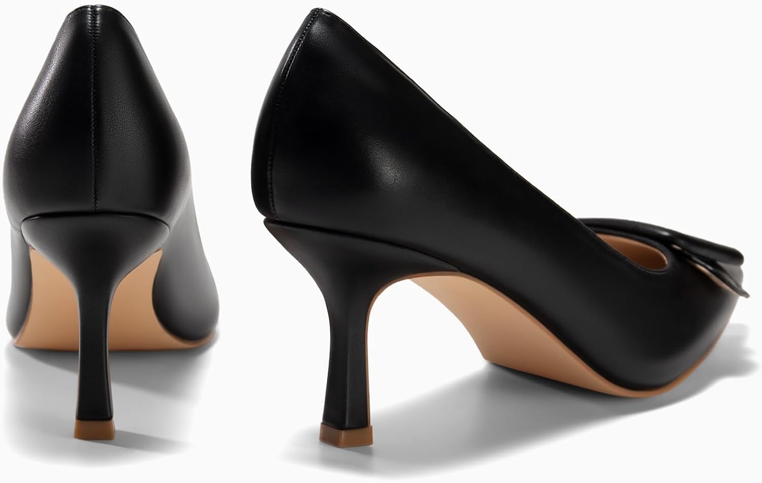 Coutgo Women's Closed Pointed Toe Pumps Stiletto High Heels Wedding Party Dress Shoes - Image 6