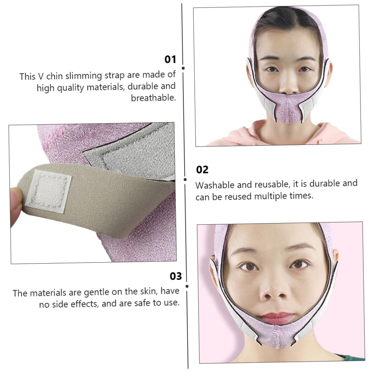 Ciieeo Face Lifting Belt and Contour Face Shaper Strap, Breathable Facial Firming Band for Double Chin Reduction, Slimming and Tightening, Women’s Skin Care Tool for Daily Use