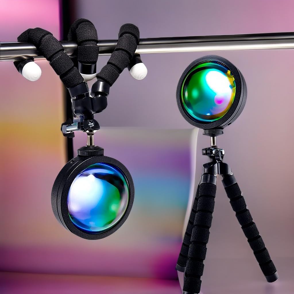 Sunset Lamp Projector Led Lights with Remote, Sunset Lamp for Bedroom Aesthetic Room and Decor Home 16 Colors Night Light 360° Rotation Rainbow Lights Gifts for Women