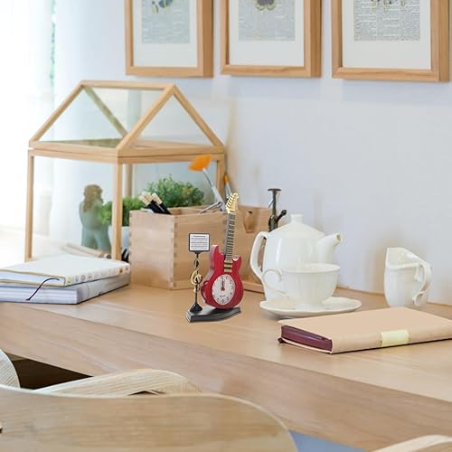 Miniatura 3 de Reloj despertador de guitarra Reloj de pared musical Reloj de guitarra Reloj de notas musicales de vacaciones Reloj musical de repisa musical Reloj