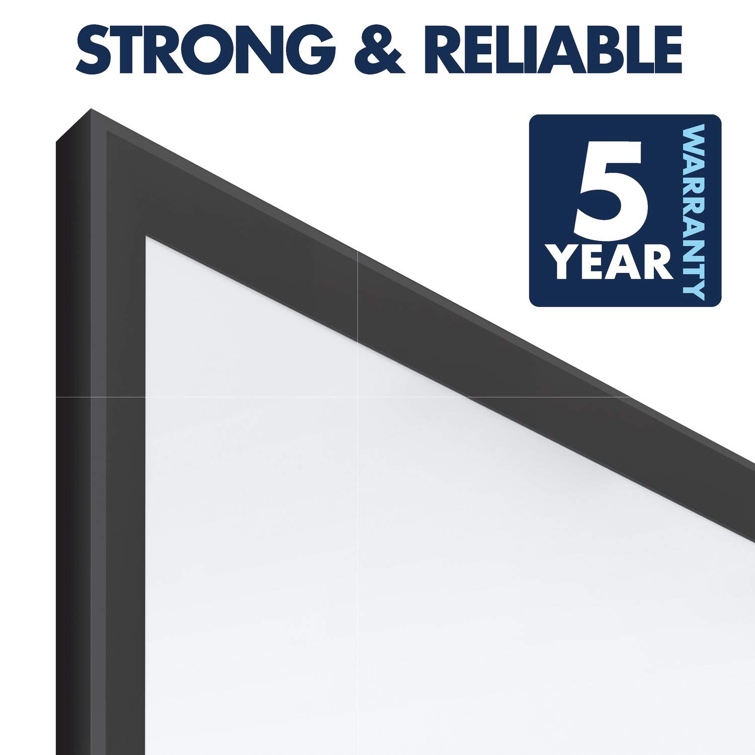 Quartet Magnetic Dry Erase White Board, 3' x 2 Whiteboard, Nano-Clean Surface Resists Ink Stains, Black Aluminum Frame (SM533B)