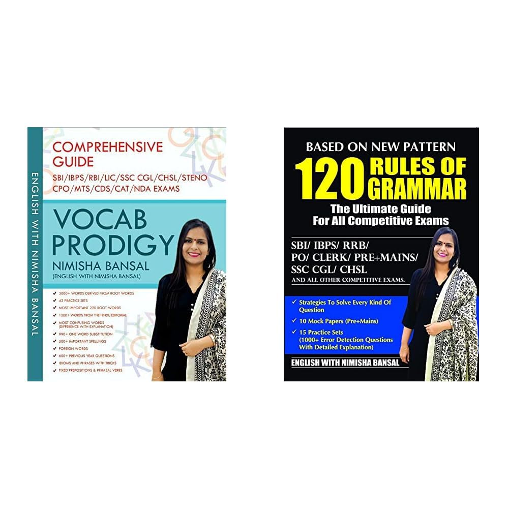 VOCABULARY PRODIGY - ENGLISH WITH NIMISHA BANSAL & 120 RULES OF GRAMMAR - ENGLISH WITH NIMISHA BANSAL