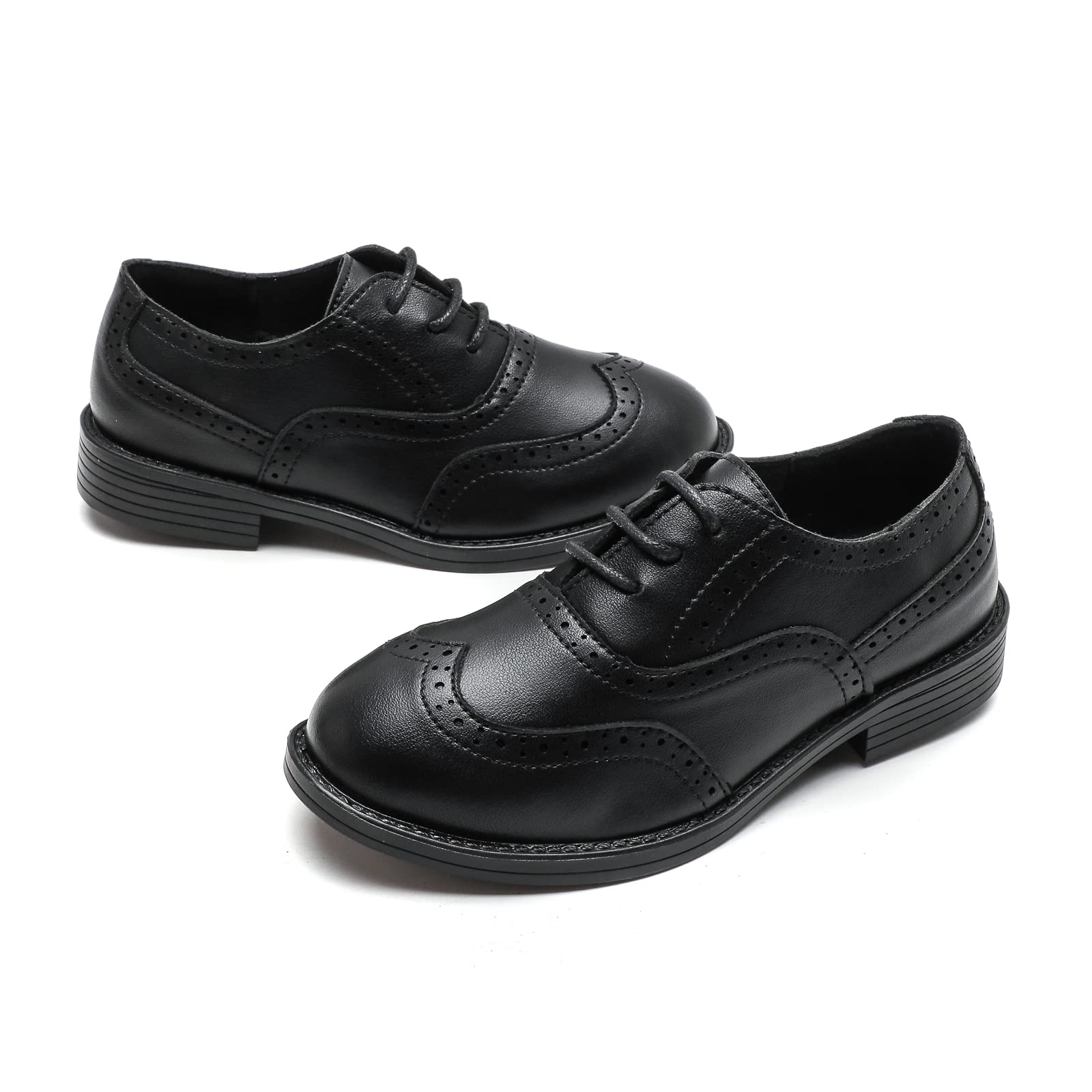 DADAWEN Jungen Schnürhalbschuhe Schule Uniformschuhe Anzugschuhe