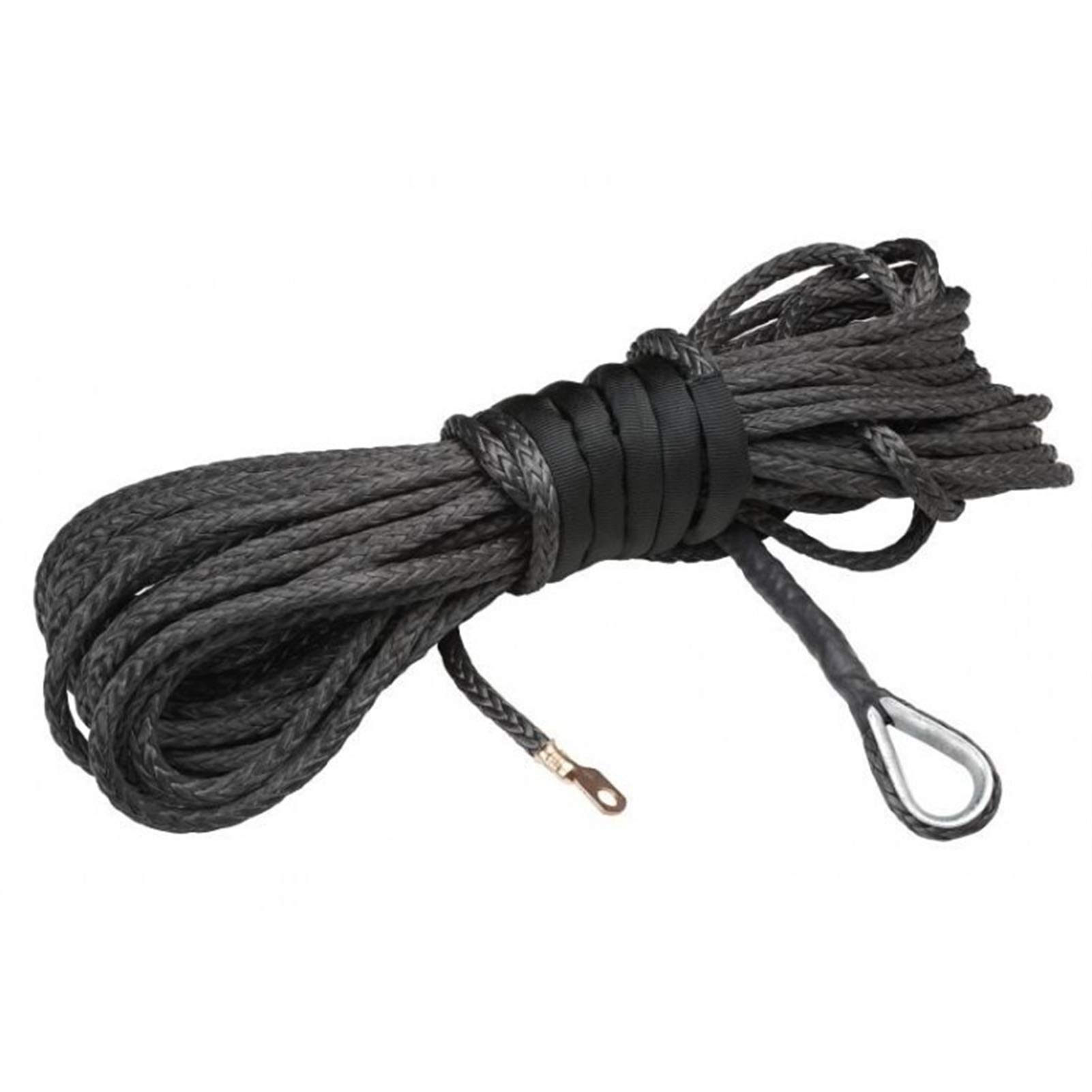 Winch Rope, 14mm 30meters Synthetic Winch Rope(Grijs)