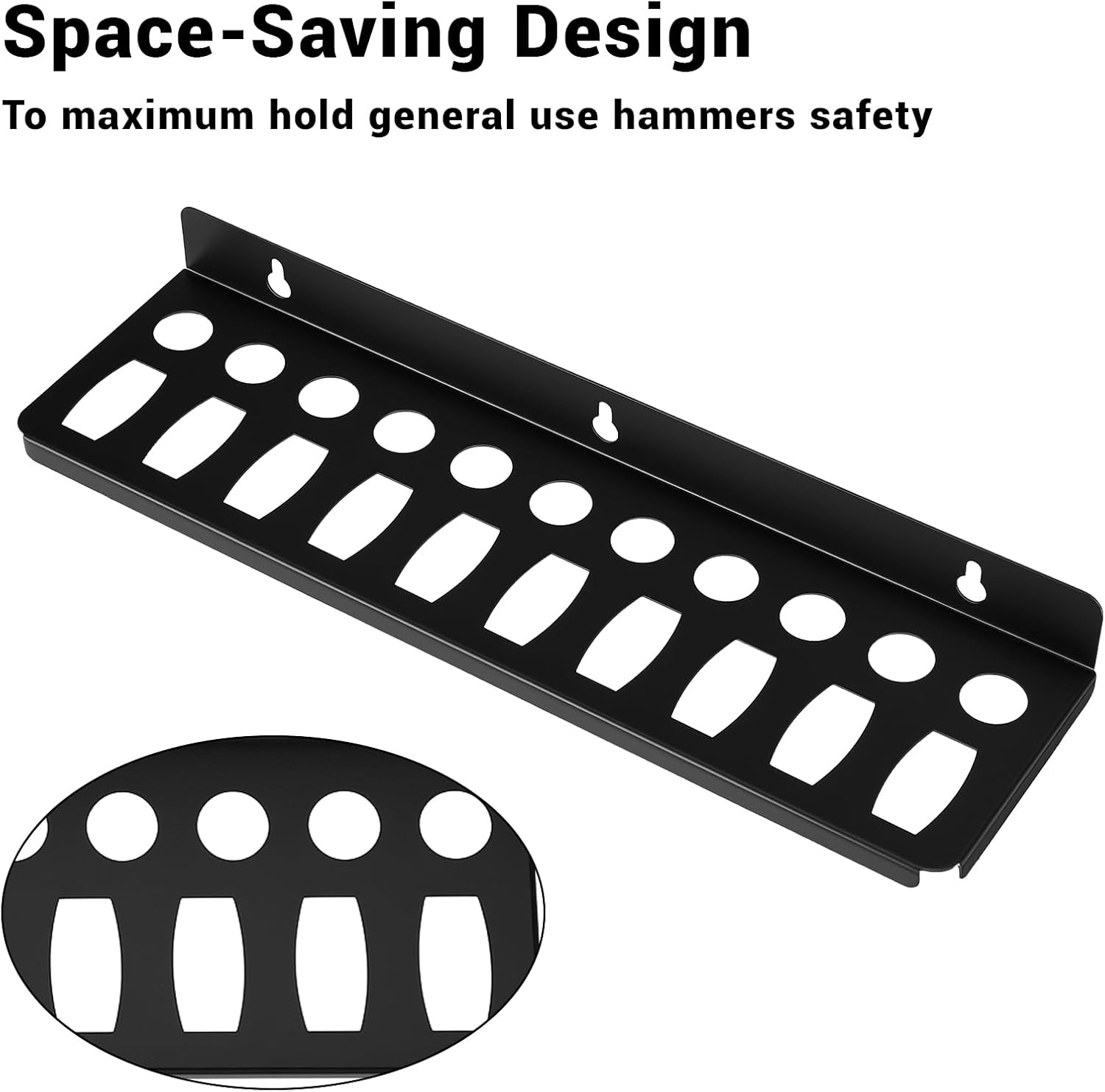 Screwdriver Plier Wrench Organizer，Wall Mount Metal Tool Storage Rack Wrench Screwdriver Organizer Small Hammer Hand Tool Holder Pliers Holder Storage Rack For Garage Workshop Homes Workshops Sheds
