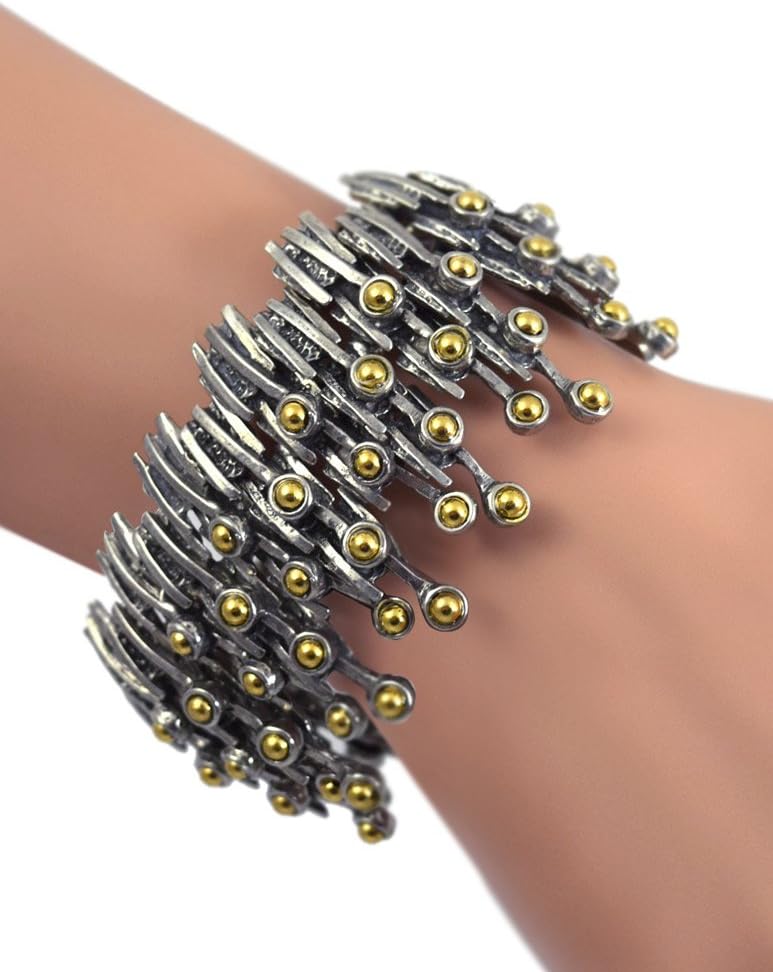 Modernist Collection: Pewter Emanation Bracelet with Brass